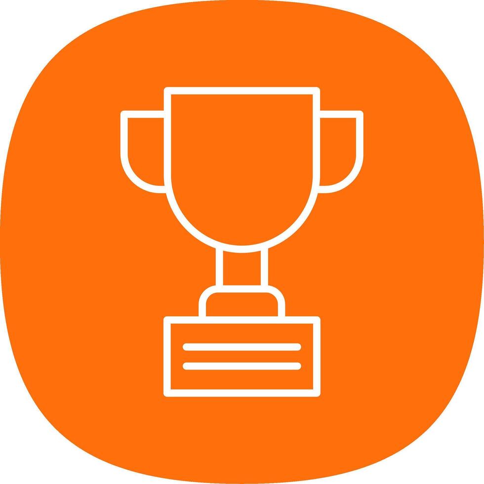 Trophy Line Curve Icon Design vector