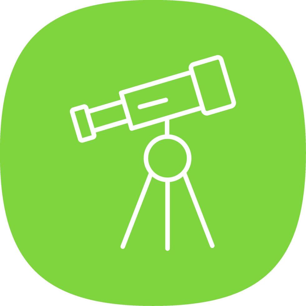 Telescope Line Curve Icon Design vector