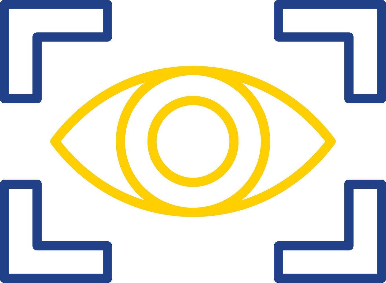 Vision Line Two Colour Icon Design vector