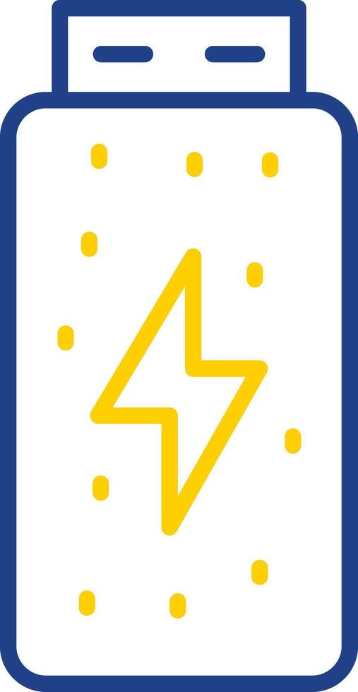 Battery Status Line Two Colour Icon Design vector