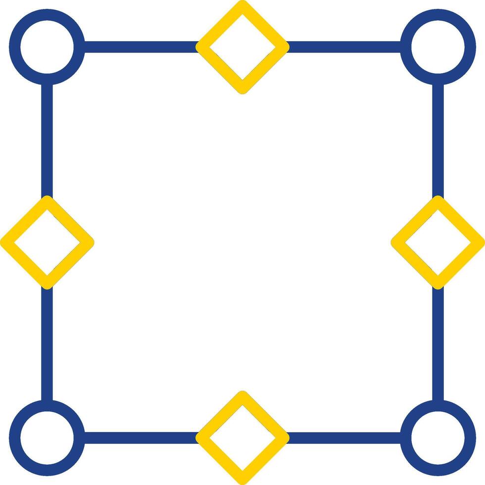 Nodes Line Two Colour Icon Design vector