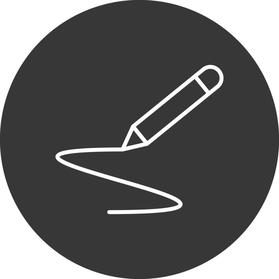 Writing Line Inverted Icon Design vector