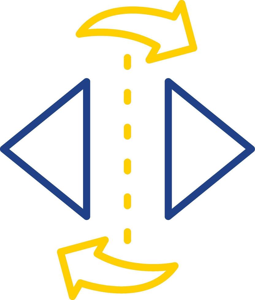 Reflect Line Two Colour Icon Design vector