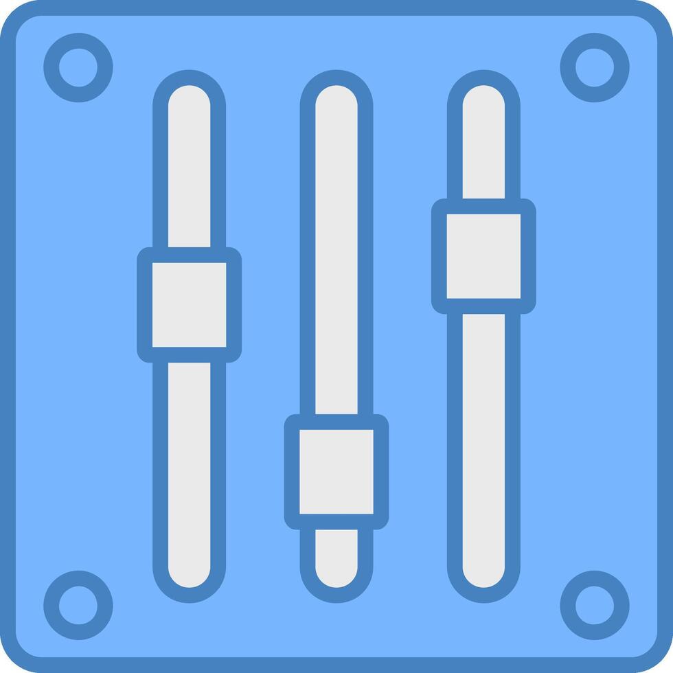 Gauge Line Filled Blue Icon vector
