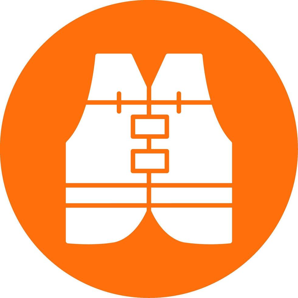Life Vest Multi Color Circle Icon vector