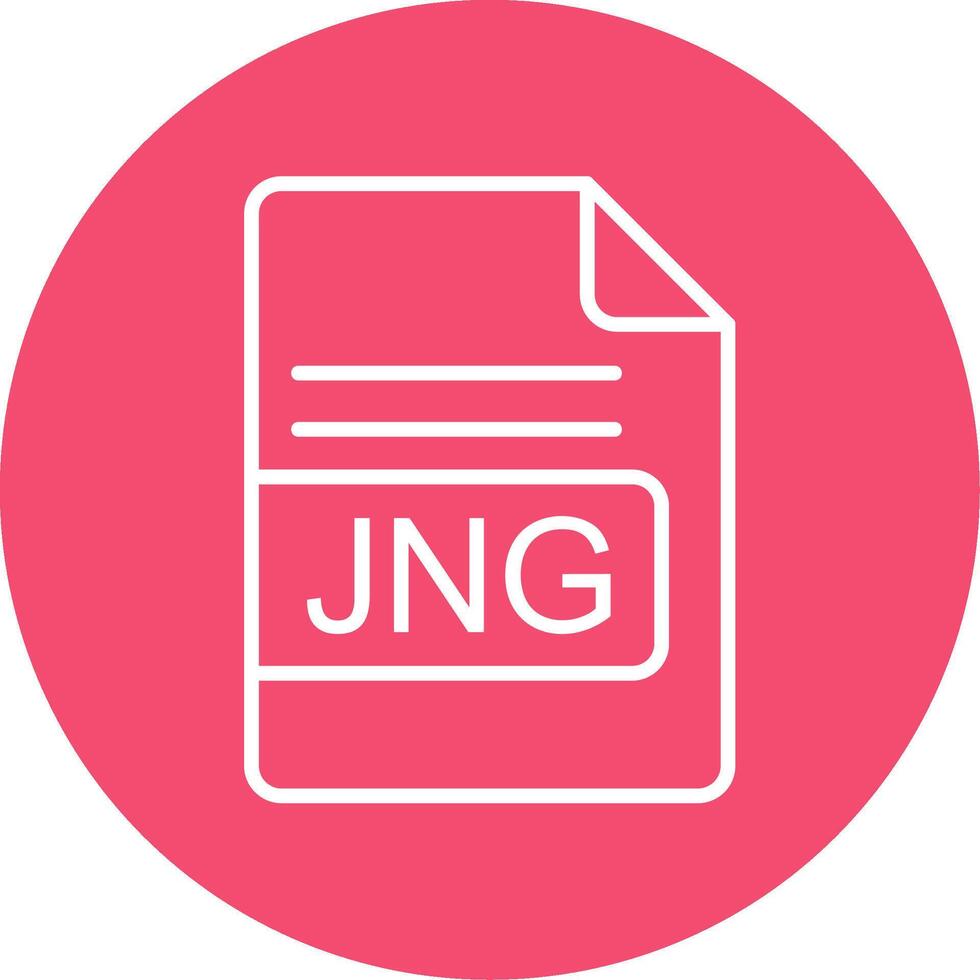 JNG File Format Multi Color Circle Icon vector