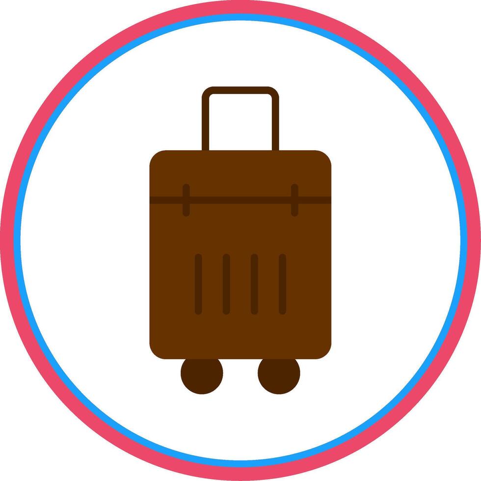 Bag Flat Circle Icon vector