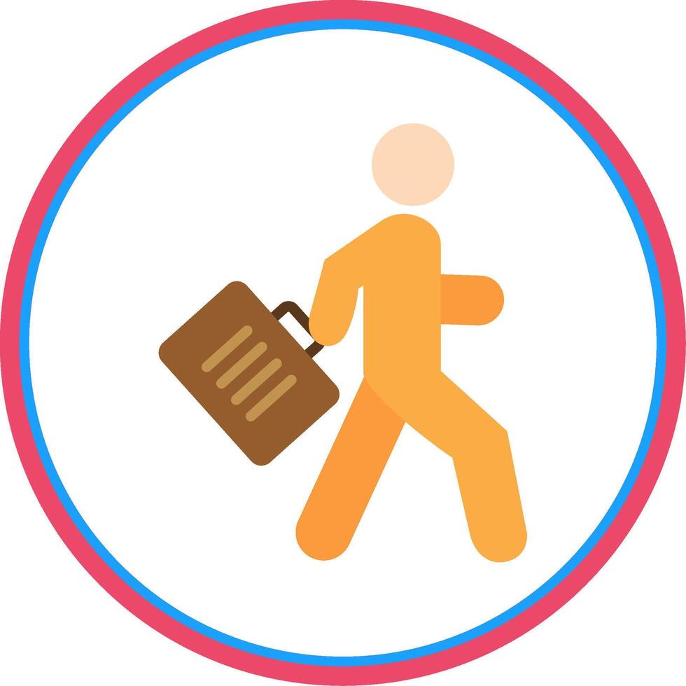 Man Flat Circle Icon vector