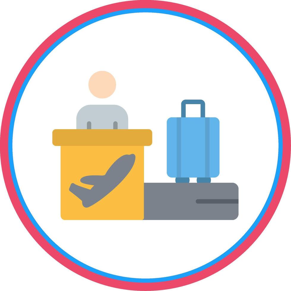 Airport Flat Circle Icon vector