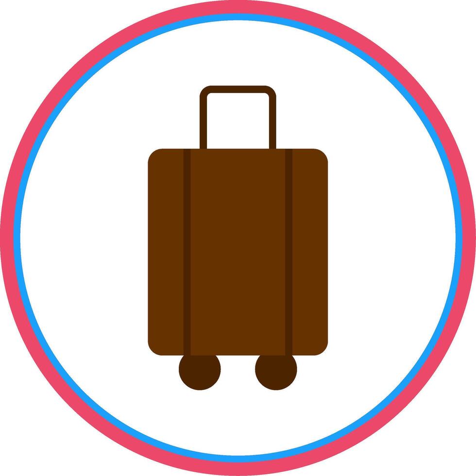 Luggage Flat Circle Icon vector
