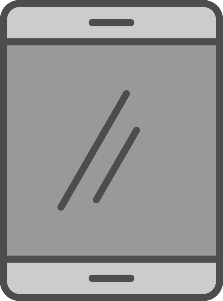 Smartphone Line Filled Greyscale Icon Design vector