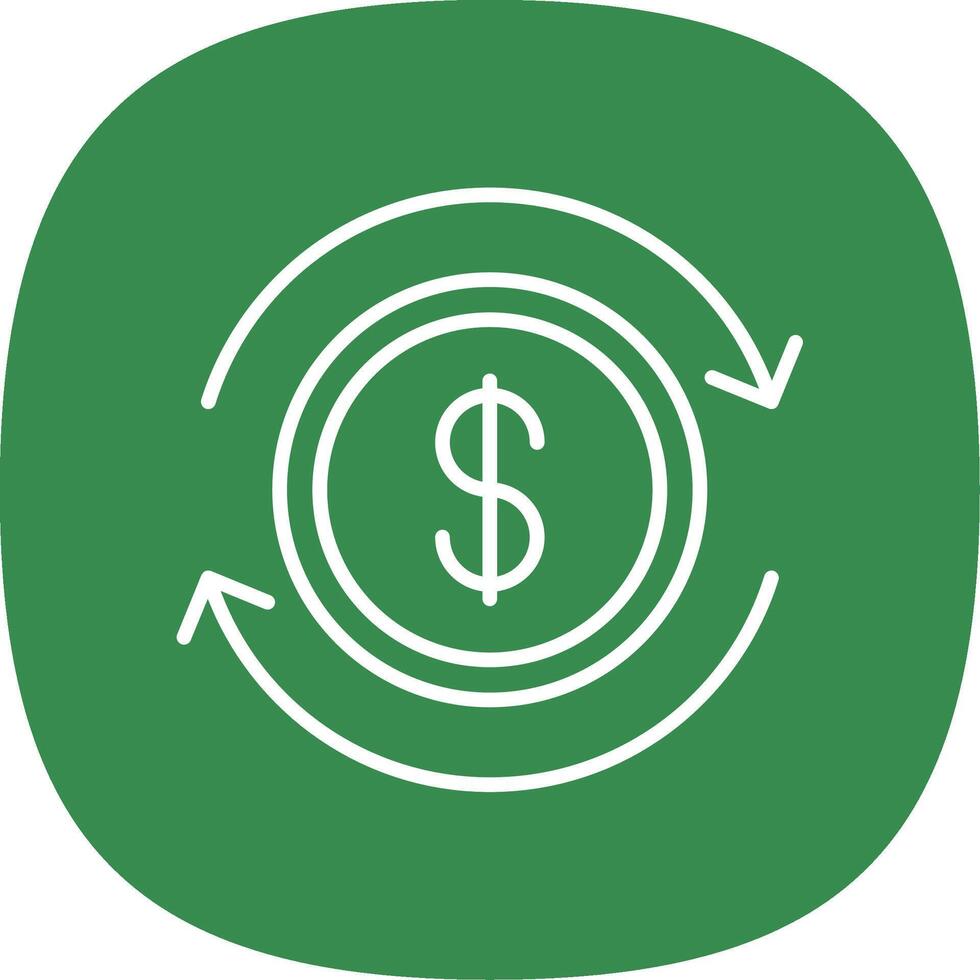Business Continuity Line Curve Icon Design vector