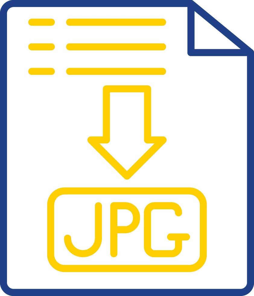 Jpg Line Two Colour Icon Design vector