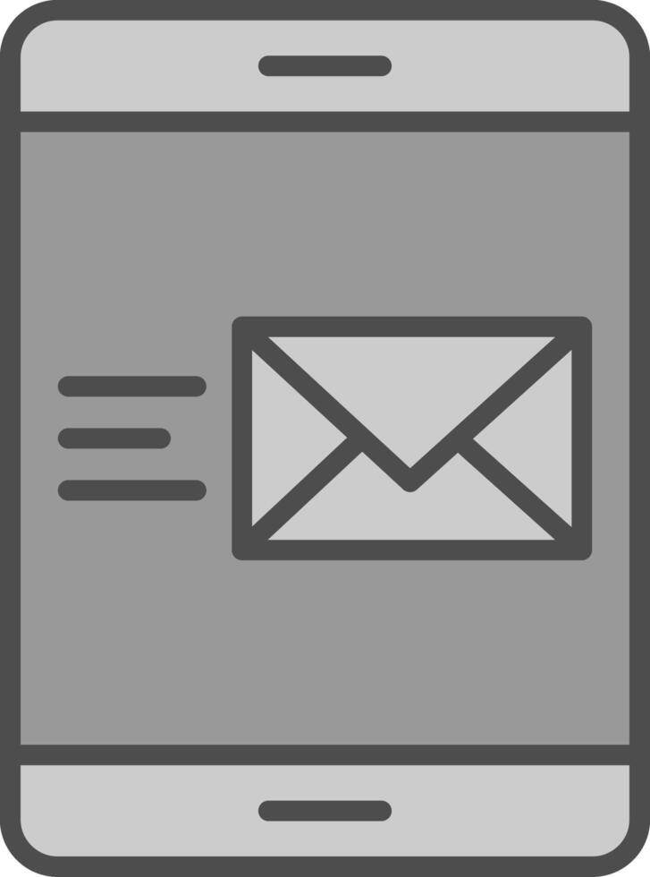 Email Line Filled Greyscale Icon Design vector