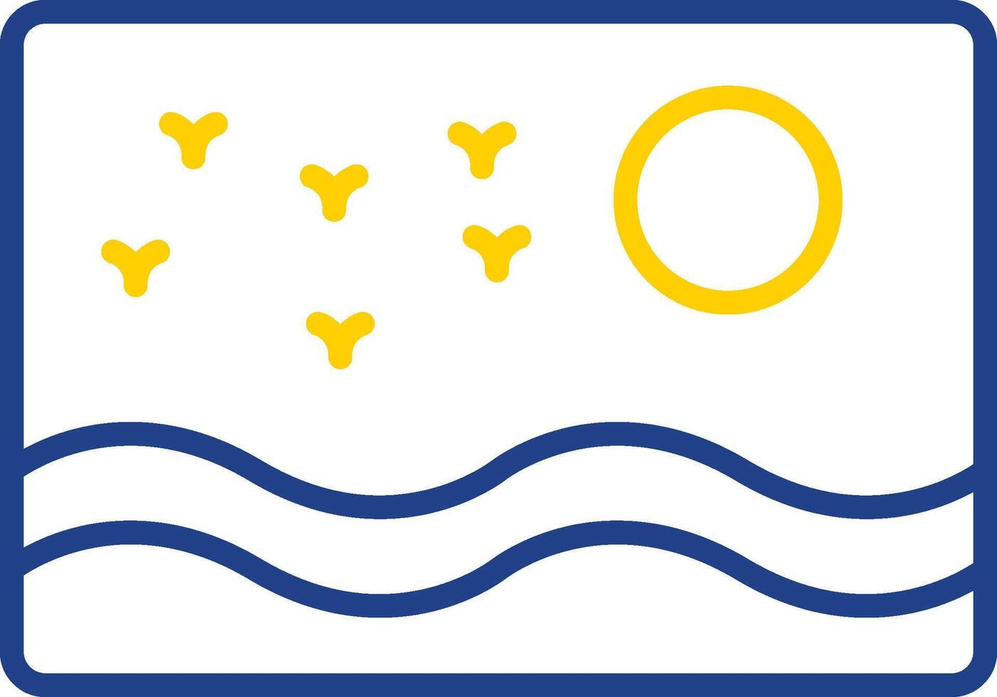 Picture Line Two Colour Icon Design vector