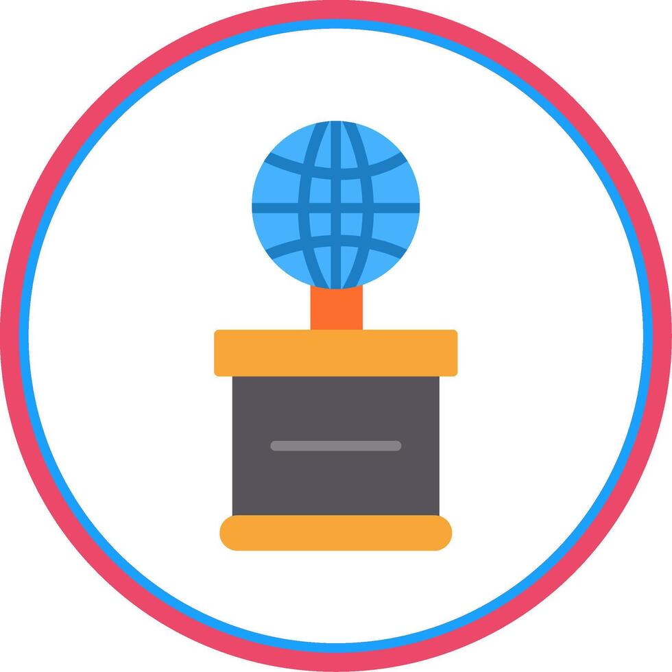 World Flat Circle Icon vector