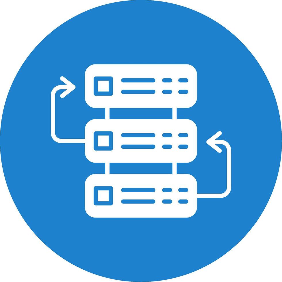 Servers Multi Color Circle Icon vector