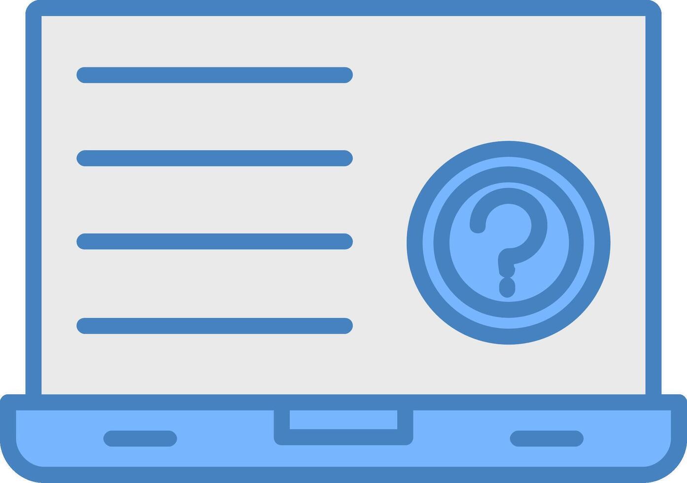 Question Line Filled Blue Icon vector