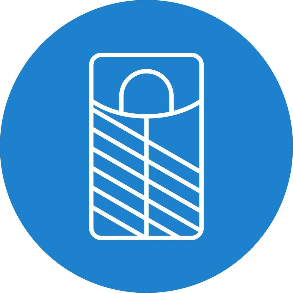 Sleeping Bag Multi Color Circle Icon vector