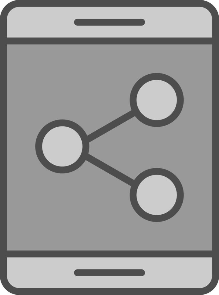 Sharing Line Filled Greyscale Icon Design vector