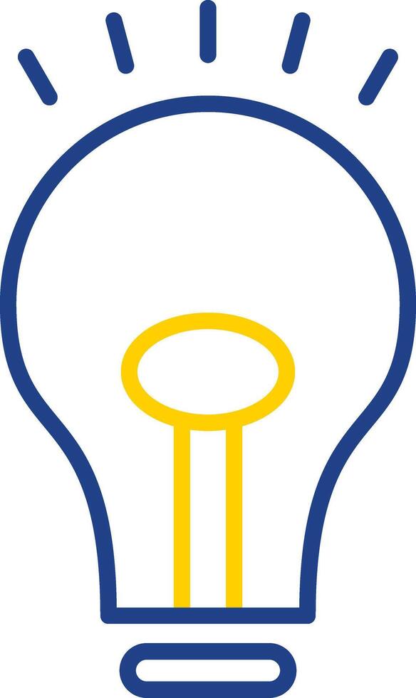 Bulb Line Two Colour Icon Design vector