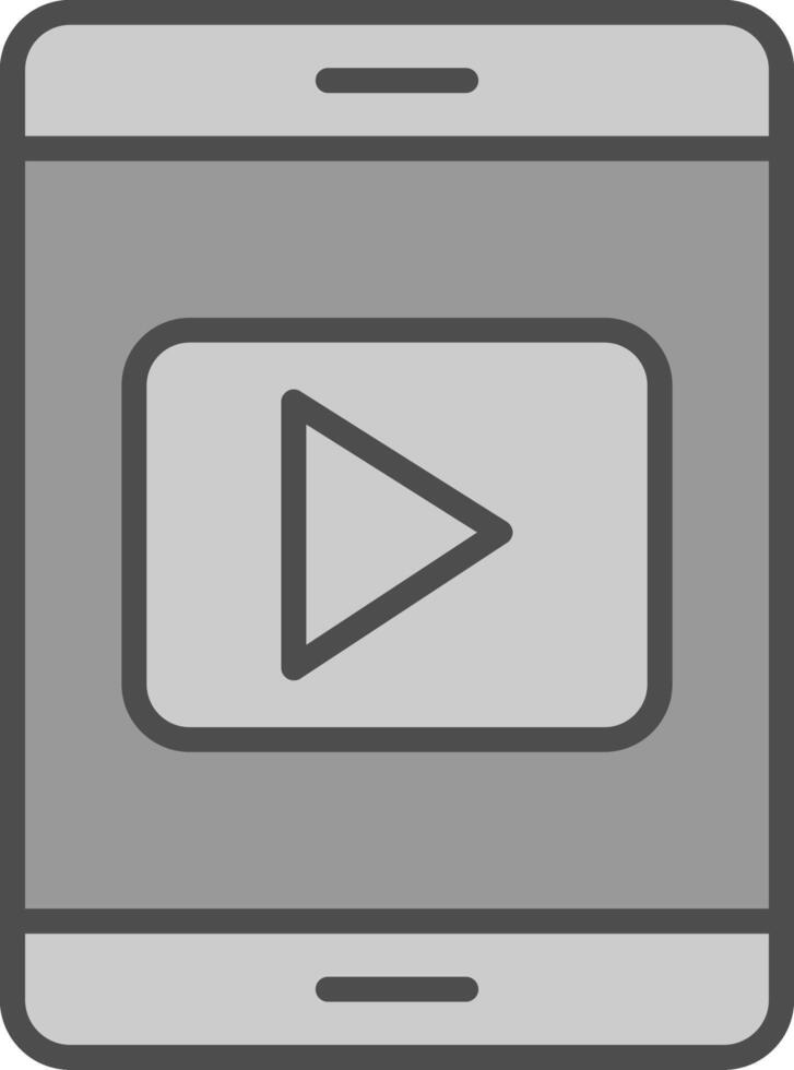 Social Media Line Filled Greyscale Icon Design vector