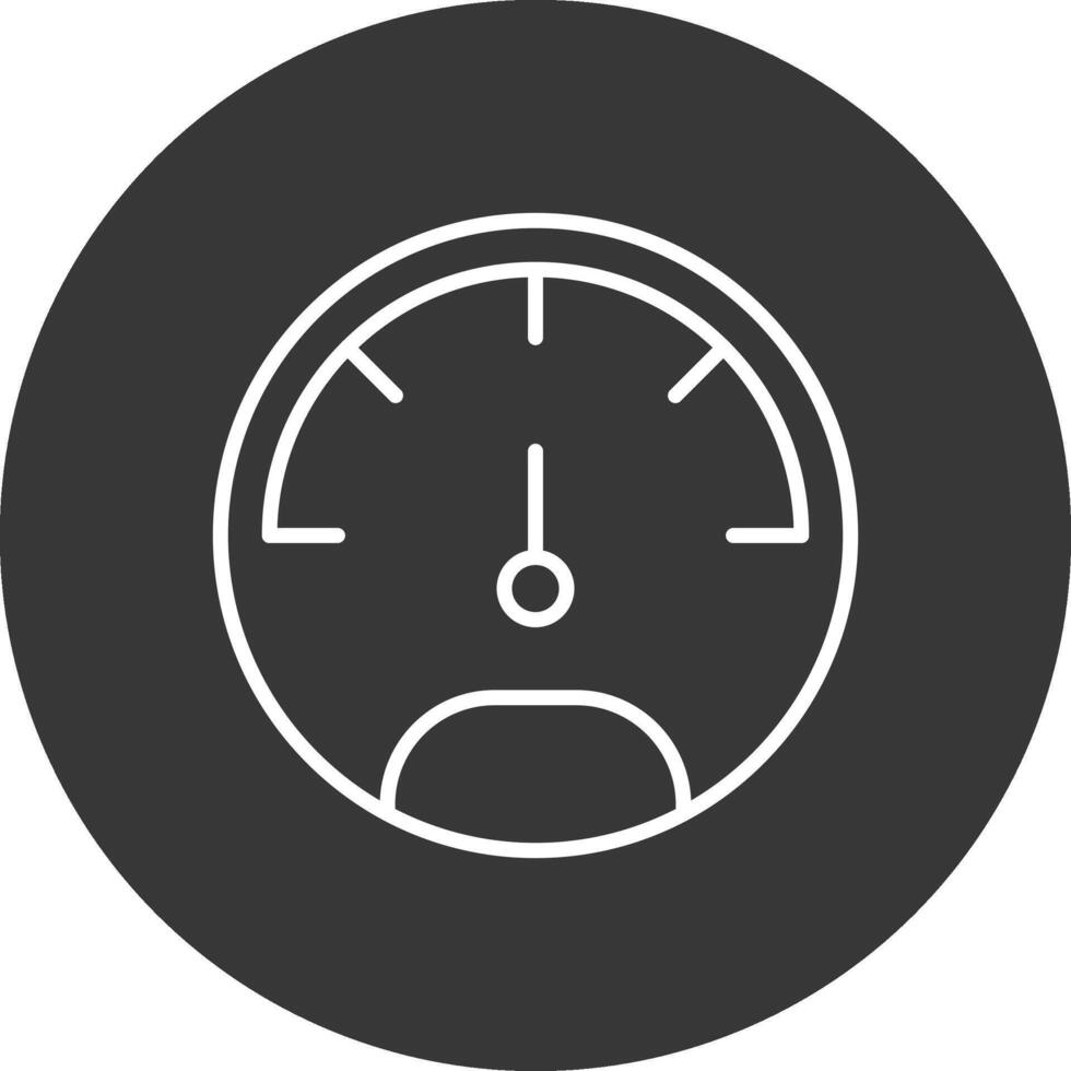 Speedo Meter Line Inverted Icon Design vector
