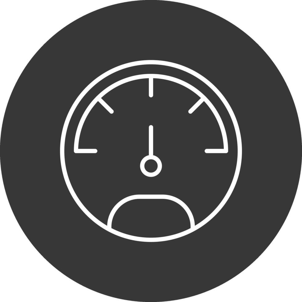 Speedo Meter Line Inverted Icon Design vector