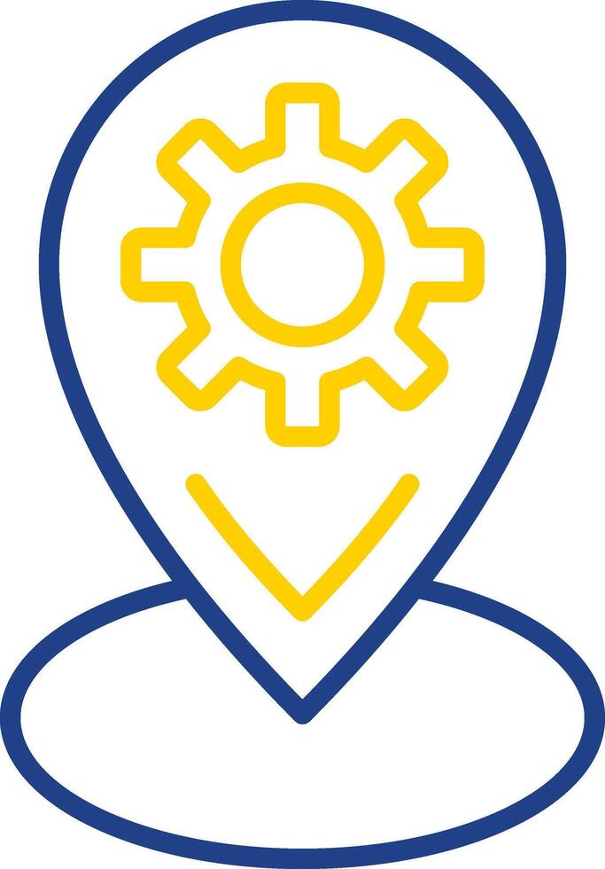 Location Line Two Colour Icon Design vector
