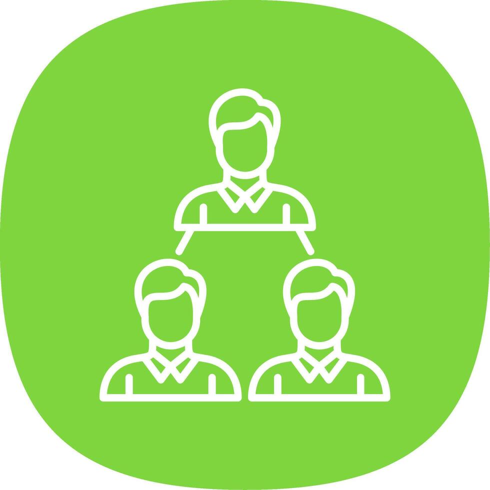 Workforce Management Line Curve Icon Design vector