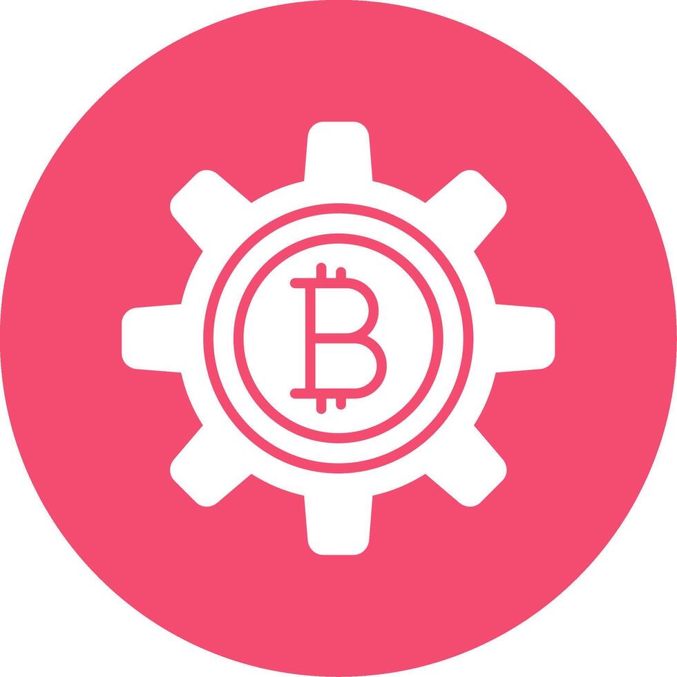 Bitcoin Management Multi Color Circle Icon vector