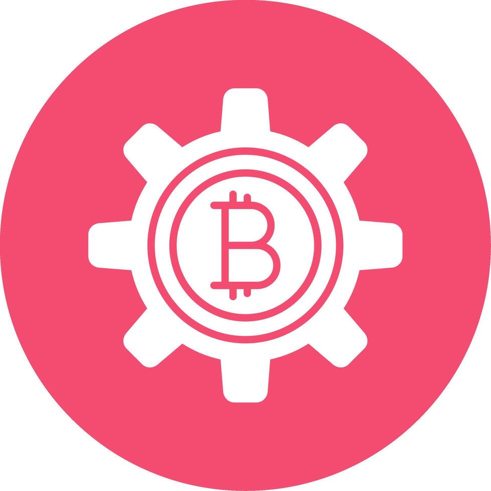 Bitcoin Management Multi Color Circle Icon vector