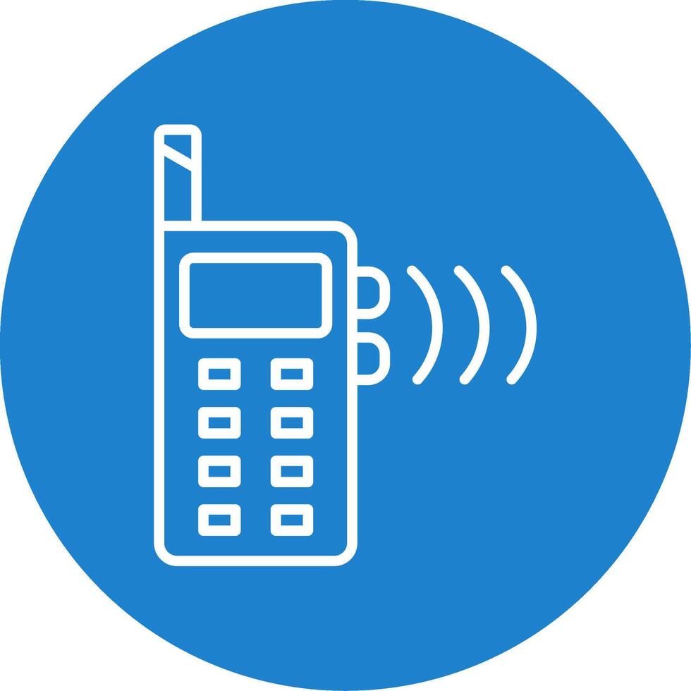 Walkie Talkie Multi Color Circle Icon vector
