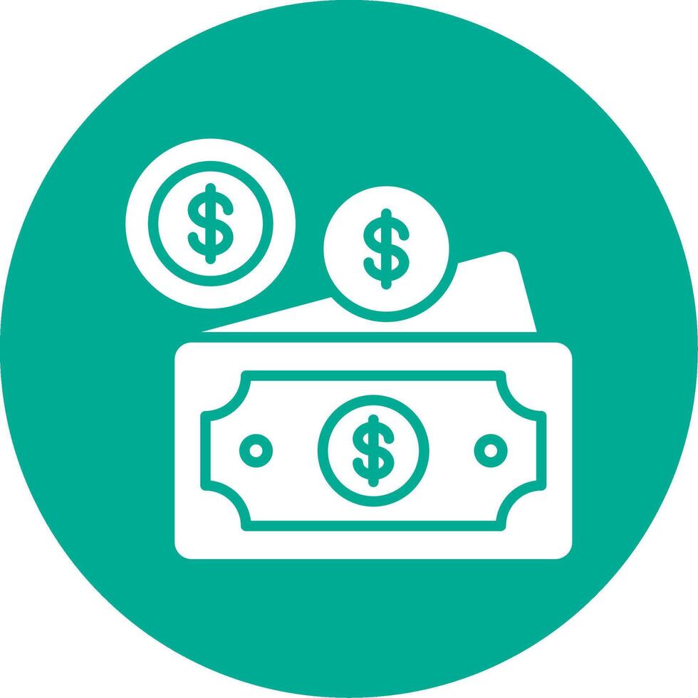 Dollar Multi Color Circle Icon vector