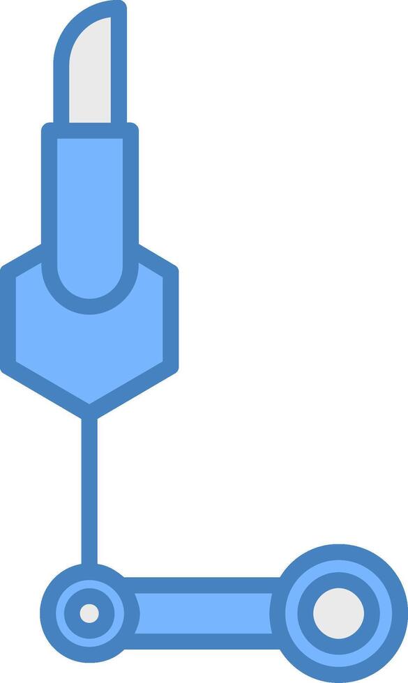 Science Line Filled Blue Icon vector