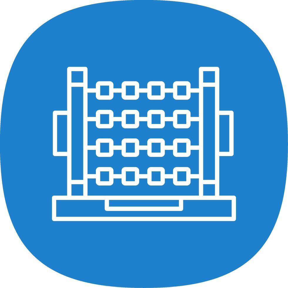 Abacus Line Curve Icon Design vector