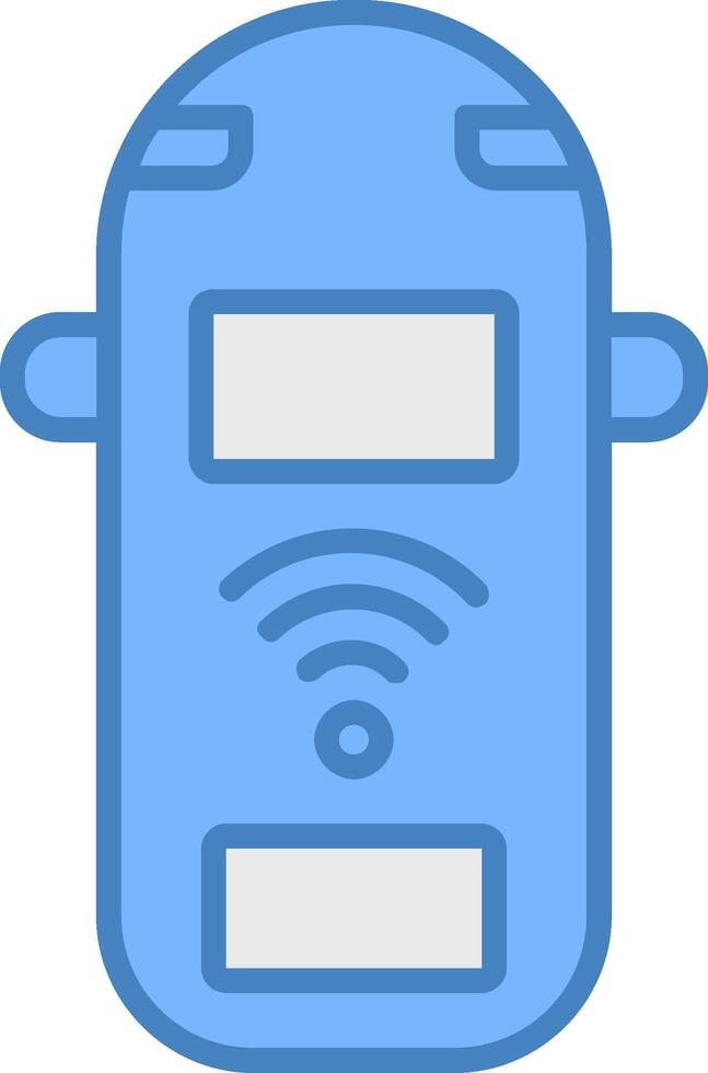 Car Line Filled Blue Icon vector
