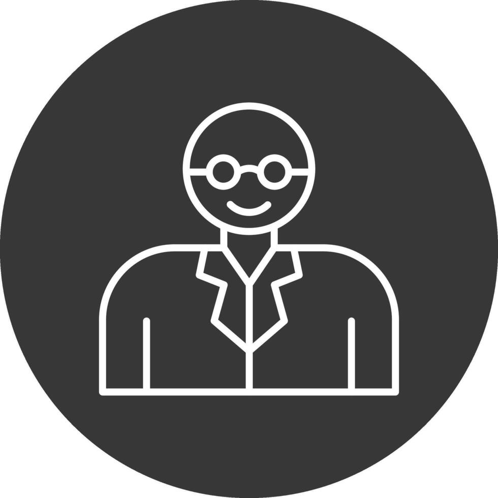 Professor Line Inverted Icon Design vector