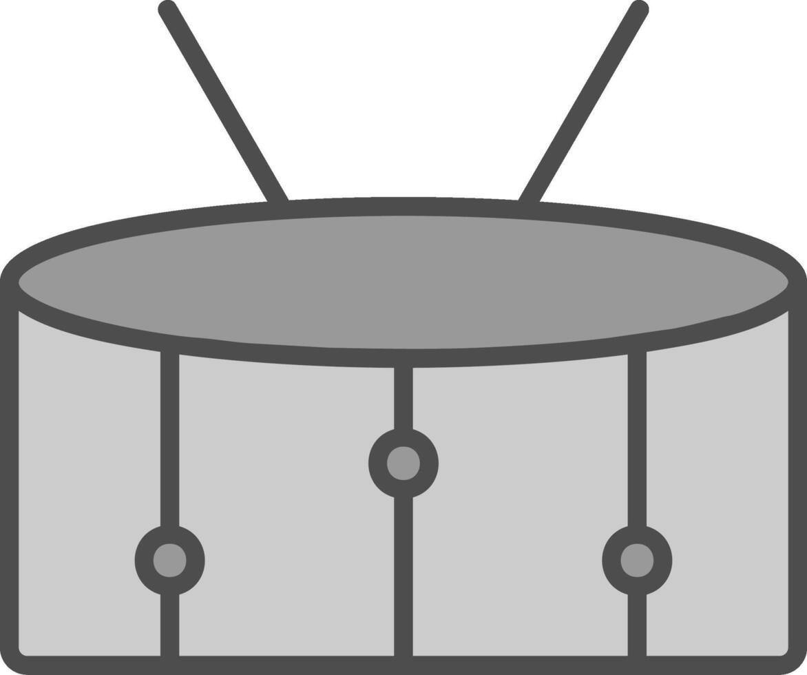 Snare Line Filled Greyscale Icon Design vector