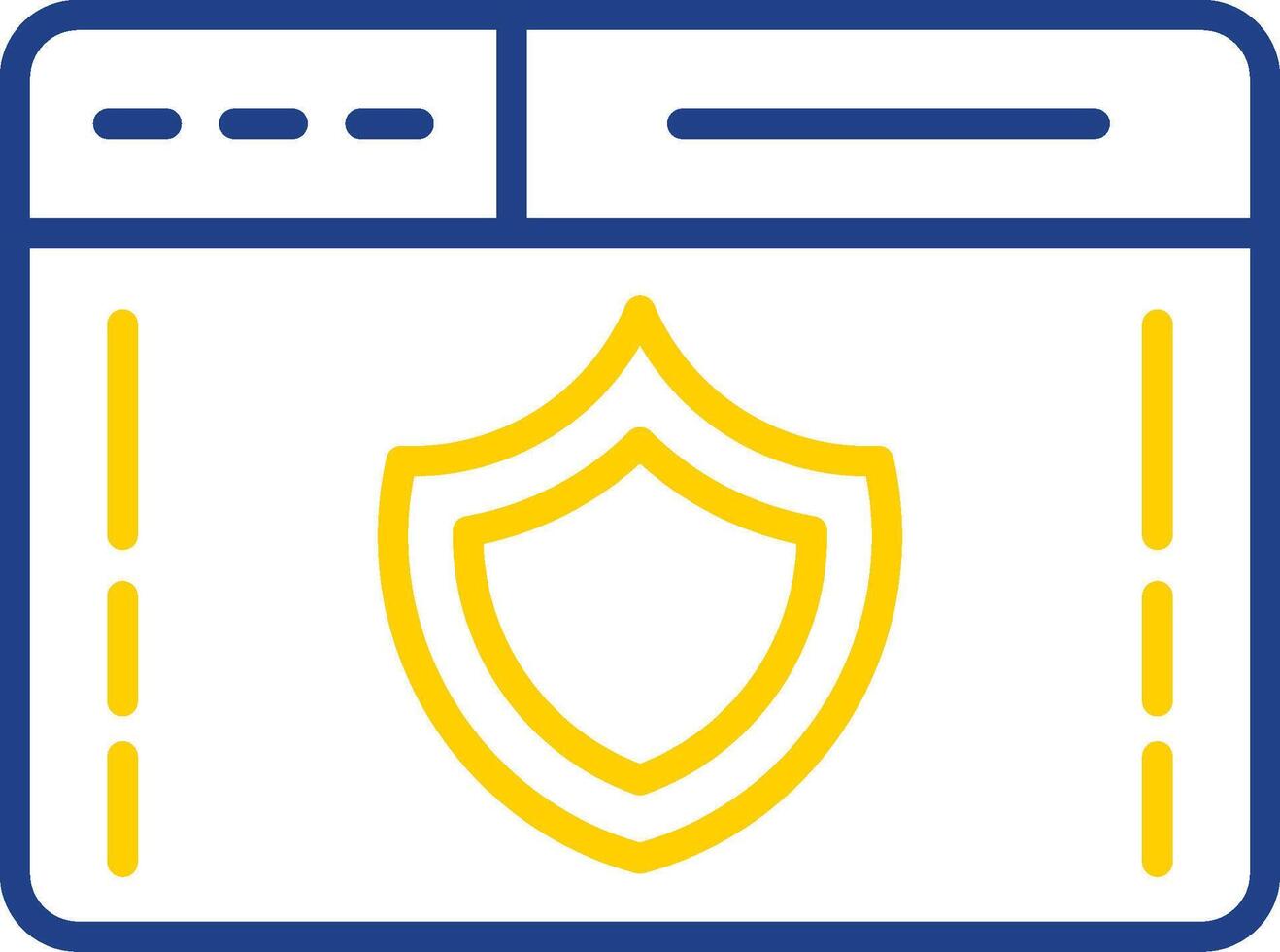 Web Security Line Two Colour Icon Design vector