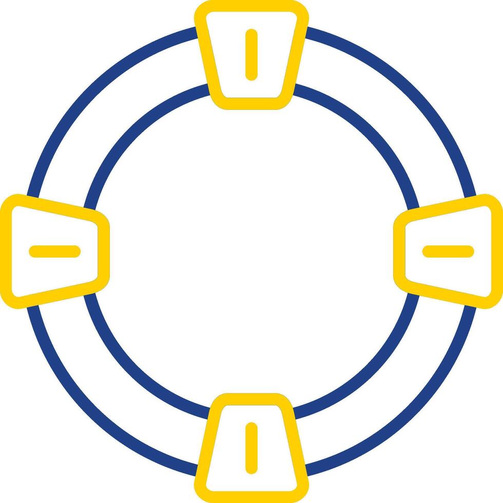 Life Saver Line Two Colour Icon Design vector
