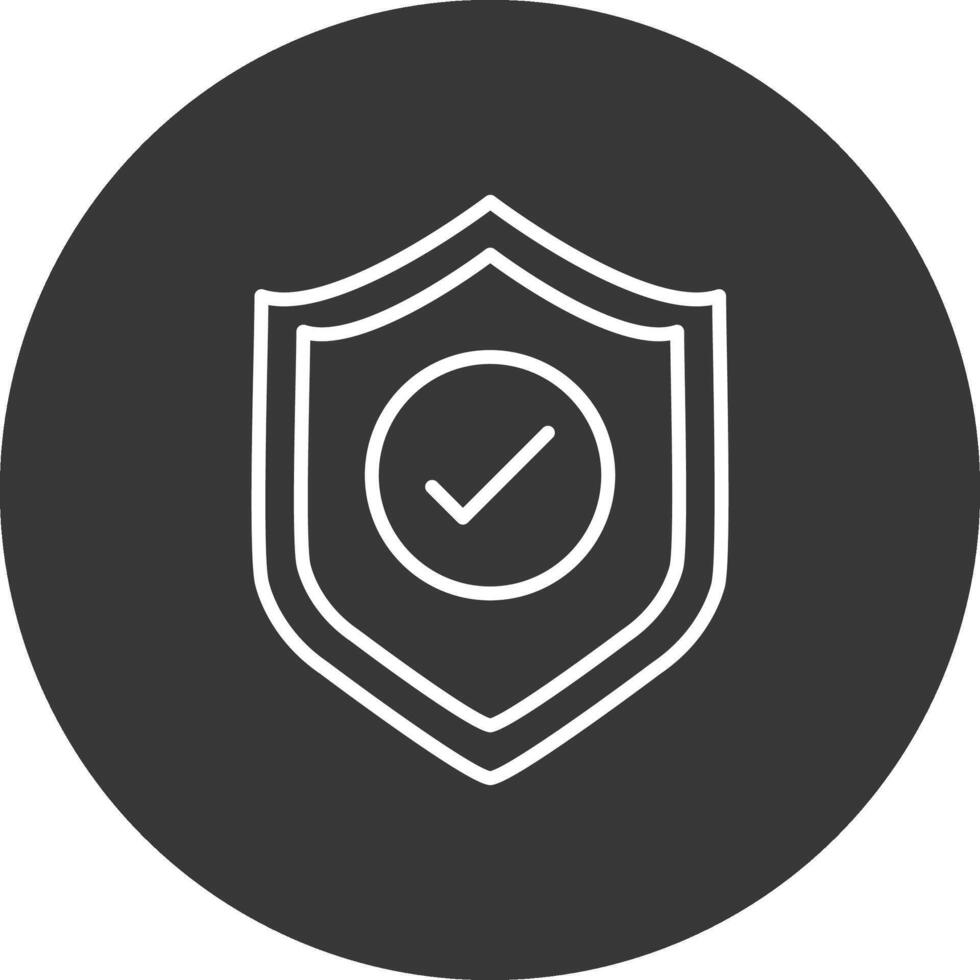 Protection Line Inverted Icon Design vector