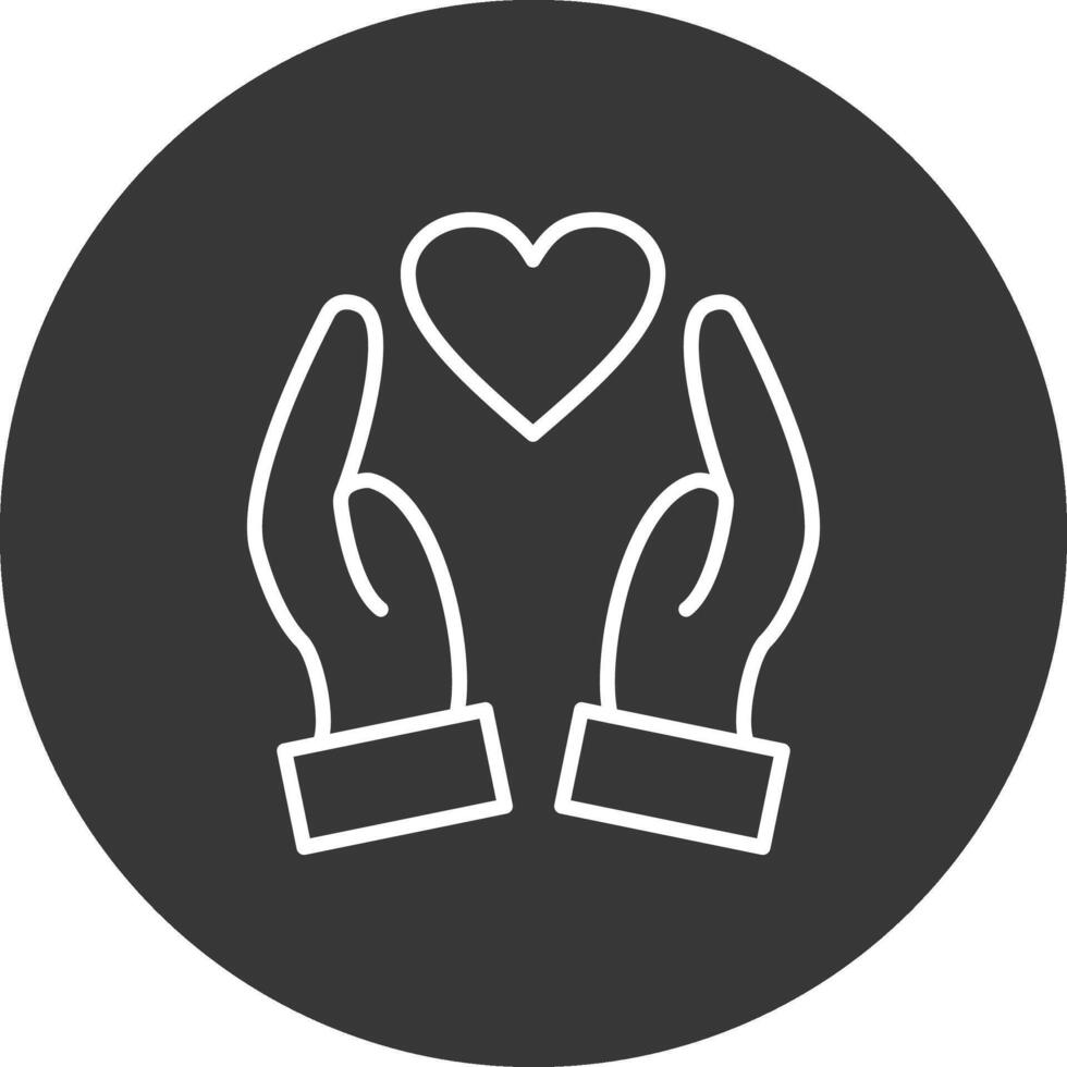 Loyalty Line Inverted Icon Design vector