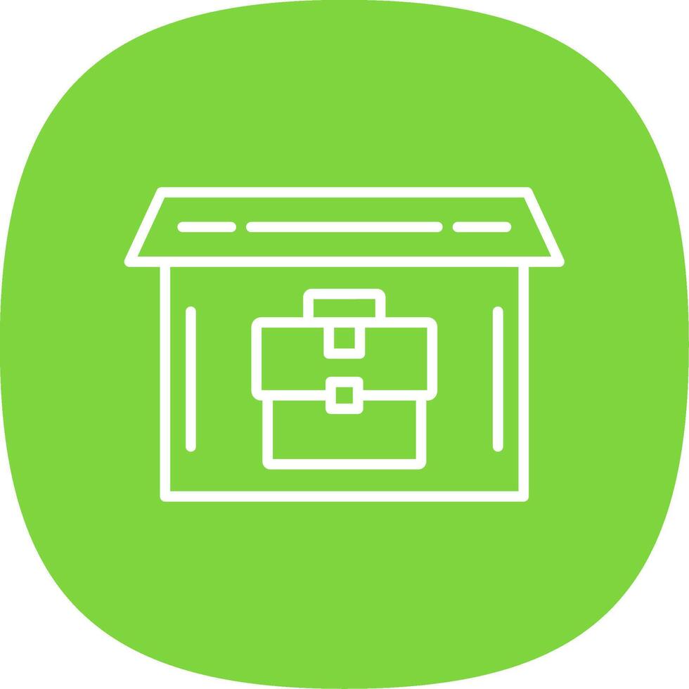 Job Centre Line Curve Icon Design vector