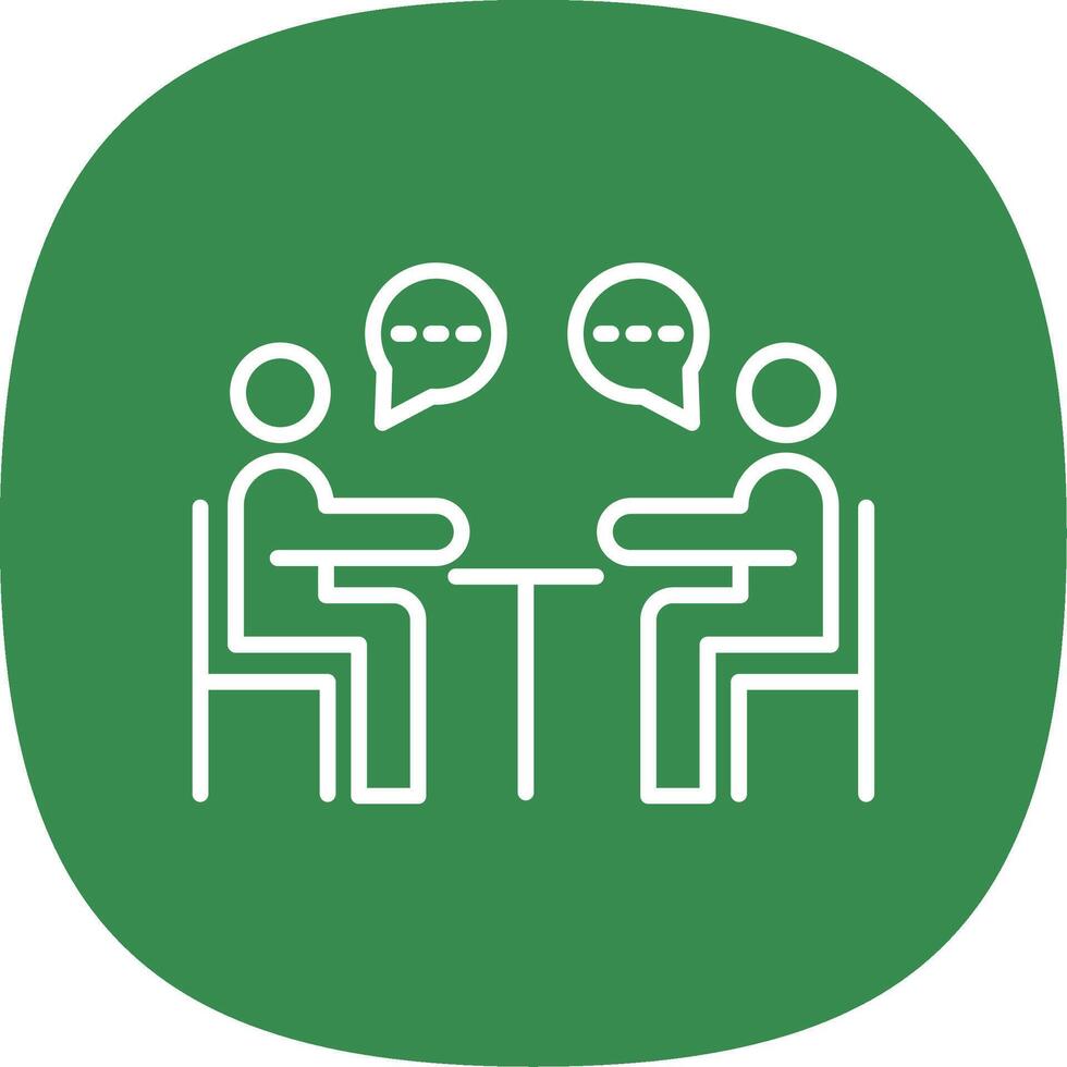 Business Meeting Line Curve Icon Design vector
