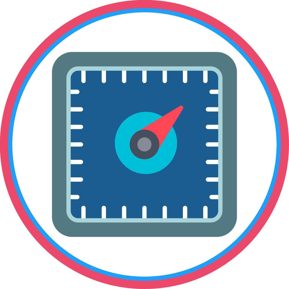 Gauge Flat Circle Icon vector