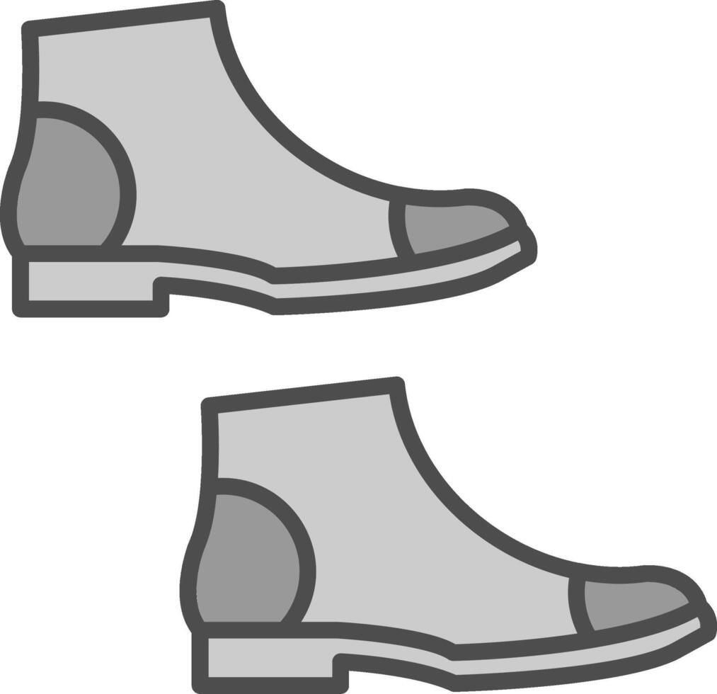 Boots Line Filled Greyscale Icon Design vector