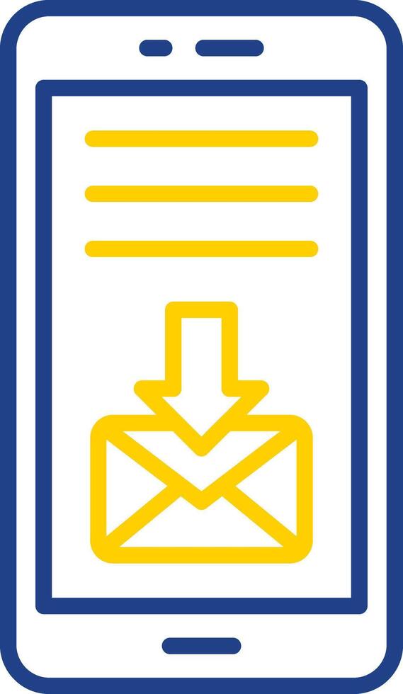 Mail Line Two Colour Icon Design vector