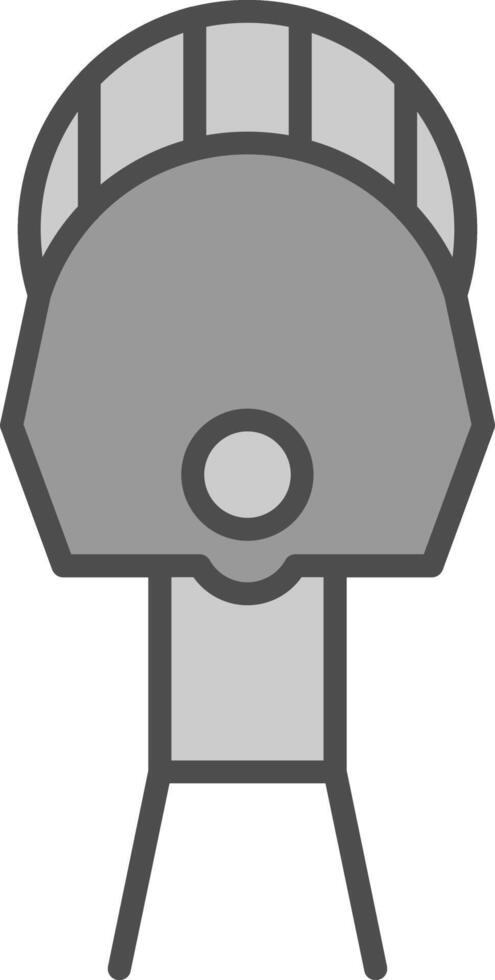 Skydiving Line Filled Greyscale Icon Design vector