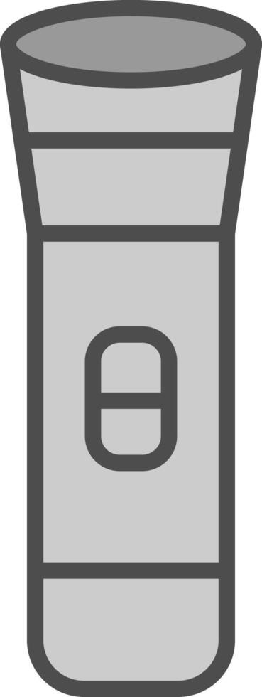 Torch Line Filled Greyscale Icon Design vector